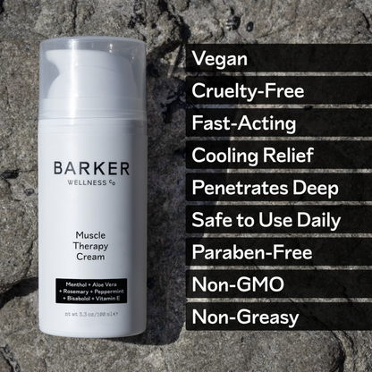 Muscle therapy balm, body maintenance balm, muscle therapy cream, conditioning cream, Barker Wellness, Ikigai Living, Singapore, Barker Wellness Singapore